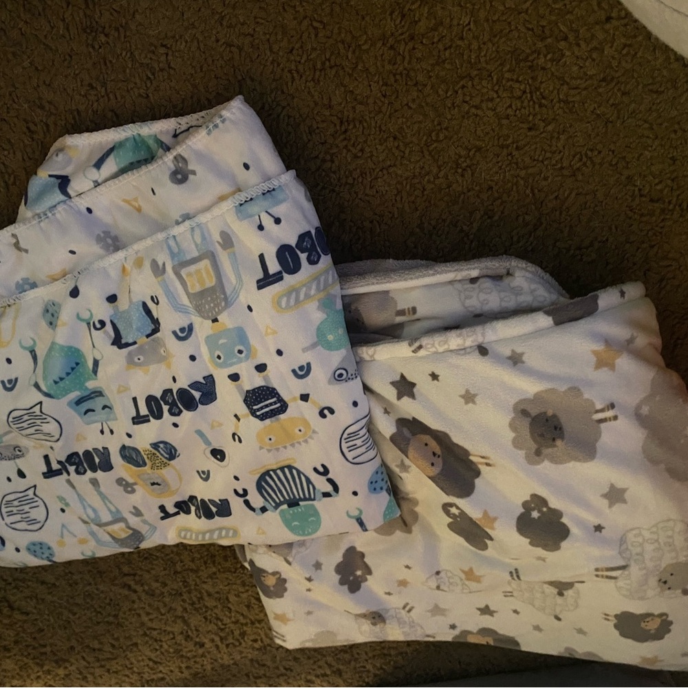 Two baby blankets